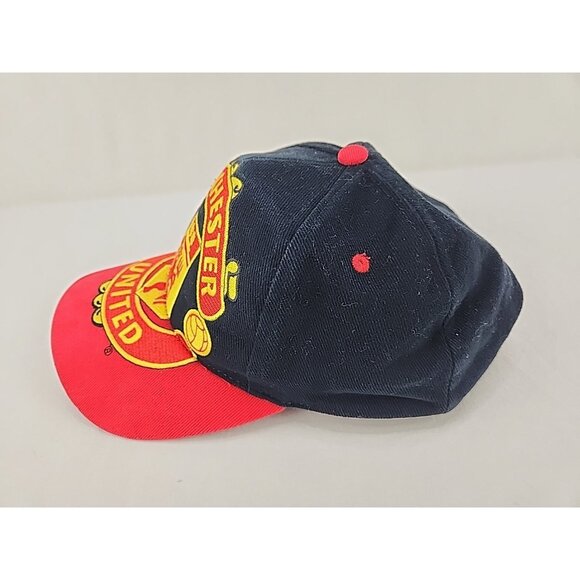 Manchester United Logo Hat Official Merchandise Adult Snapback Red & Black - Picture 4 of 8